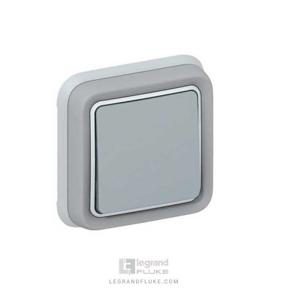 کلید تک پل توکار لگراند کرم سفید ضد آب پلکسو